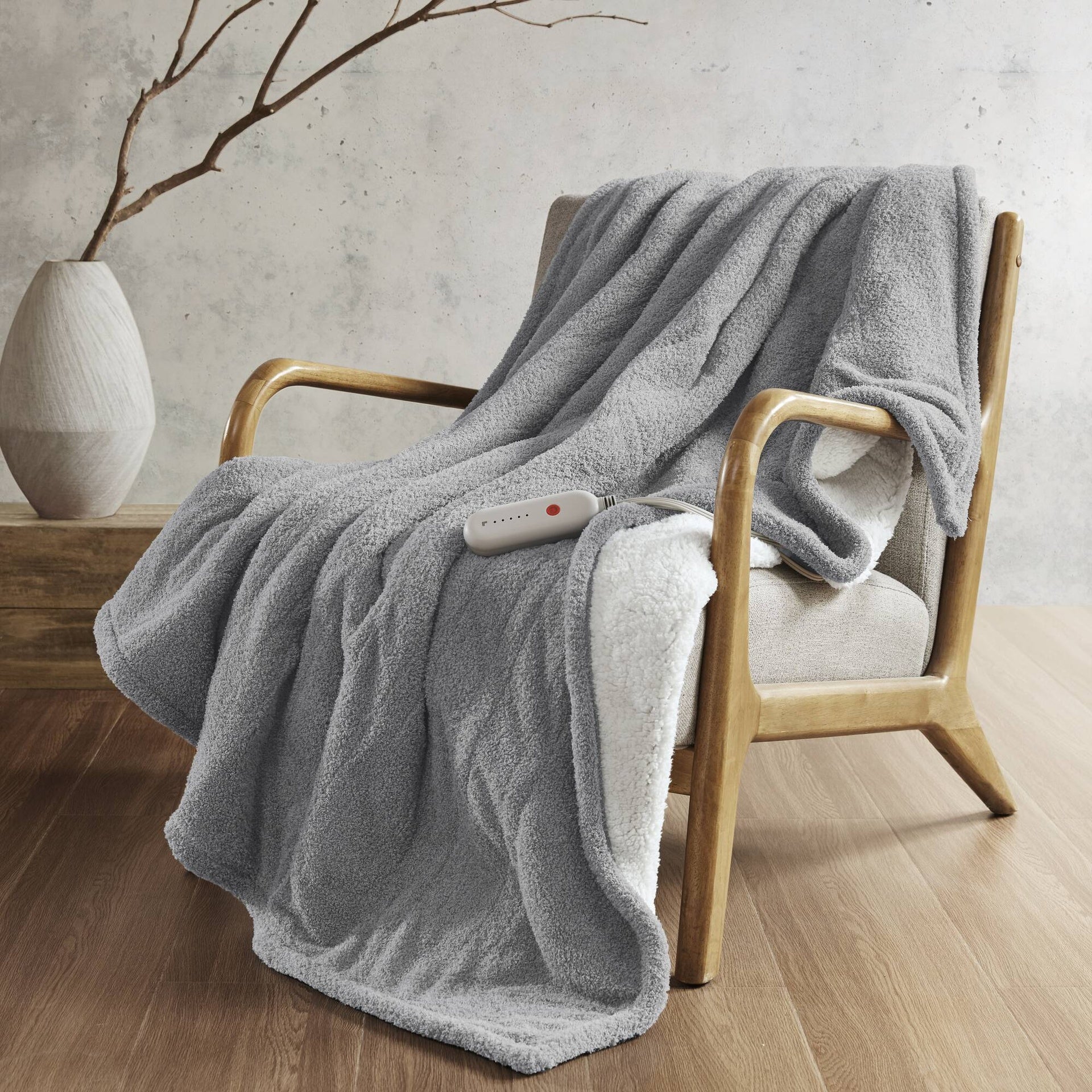 1 PCS 50x60" Dream Soft Heated Throw Grey