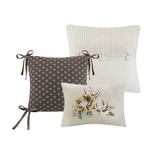 7-Piece King Vintage Floral Comforter Set, Terracotta