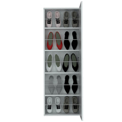 Connecticut Wall Mounted Shoe Rack, Mirror, Five Shelves, Ten Shoes Capacity