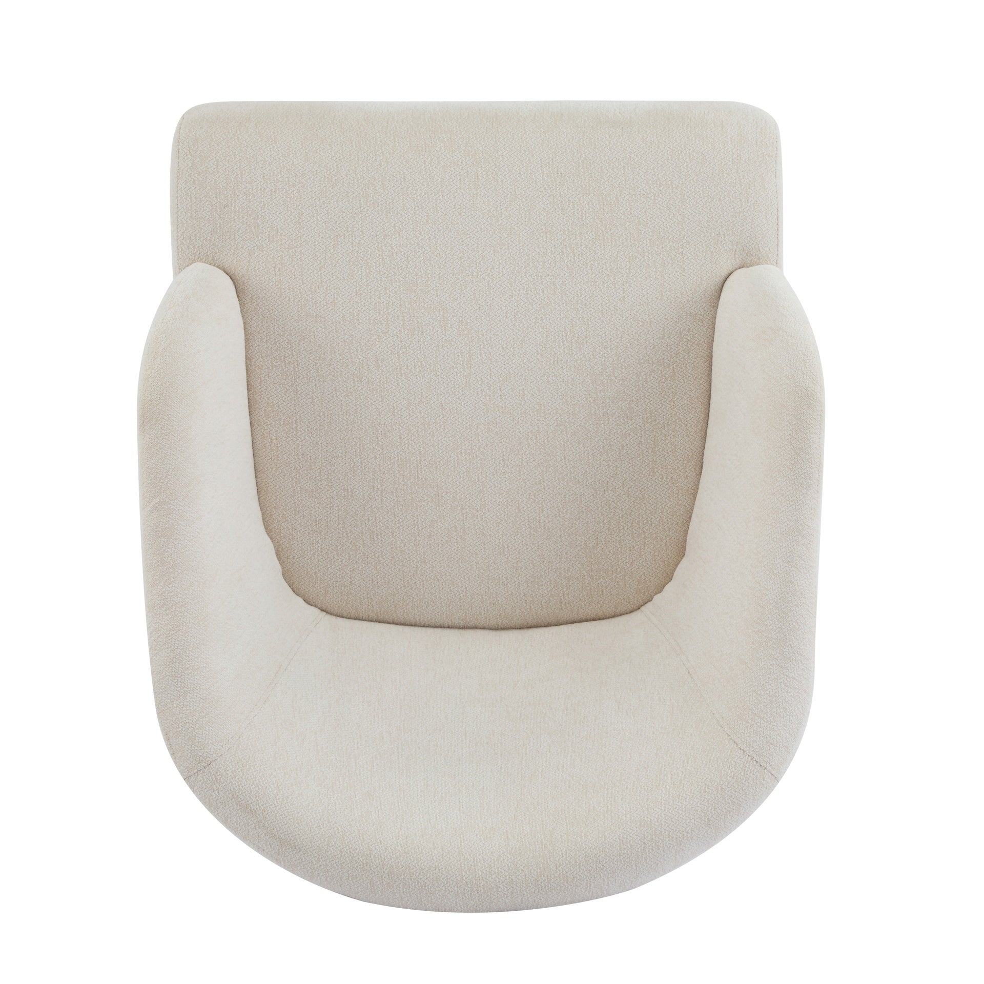 Modern Accent Chair with Round Back & Wooden Legs - Mid-Century Inspired Lounge Chair for Living Room, Bedroom, or Office - Soft Fabric Upholstery