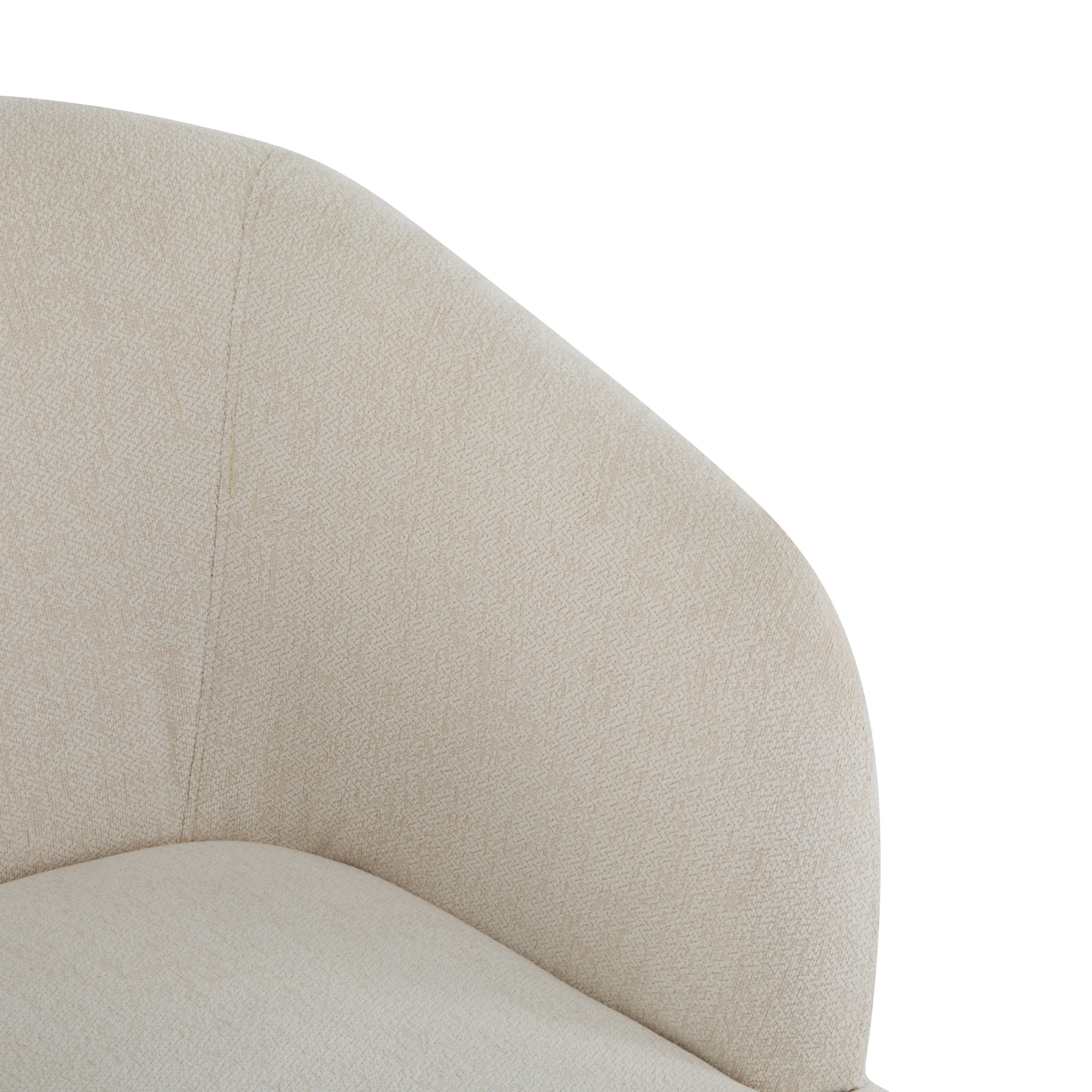 Modern Accent Chair with Round Back & Wooden Legs - Mid-Century Inspired Lounge Chair for Living Room, Bedroom, or Office - Soft Fabric Upholstery