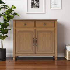 Connaught Solid Wood Entryway Storage Cabinet in Light Golden Brown