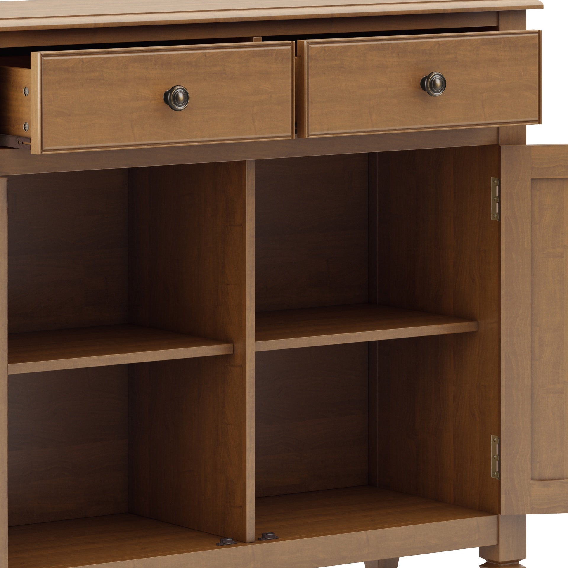 Connaught Solid Wood Entryway Storage Cabinet in Light Golden Brown