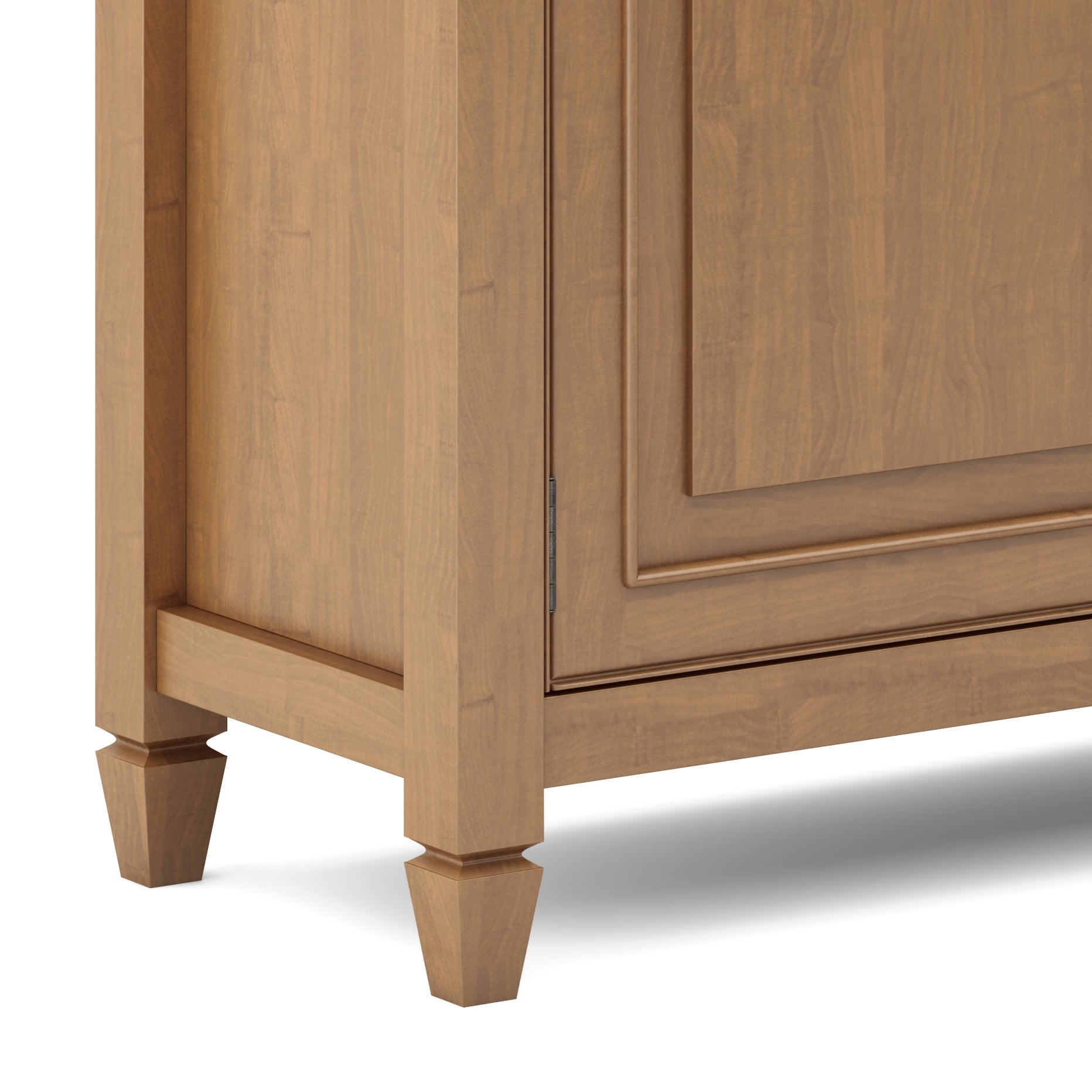 Connaught Solid Wood Entryway Storage Cabinet in Light Golden Brown