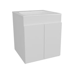Bathroom Vanity Meka 45 with Two Drawers and Open Shelf, Wall-Mounted Storage, White