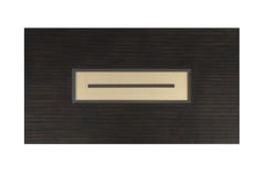 Contemporary Espresso Dining Table Mirror Insert 1pc Rectangle Table Kitchen Dining Room Furniture