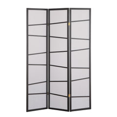 3-Panel Screen Room Divider, Black