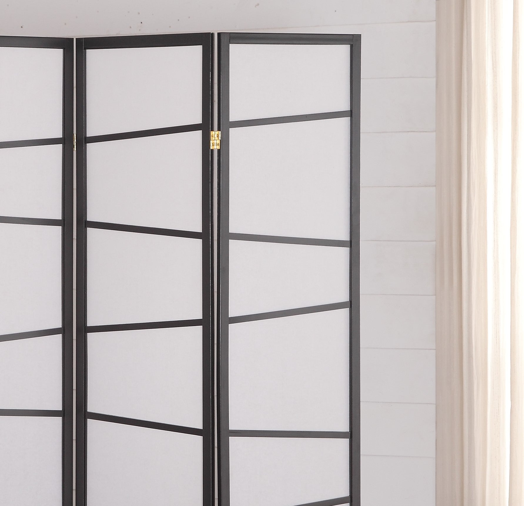 3-Panel Screen Room Divider, Black
