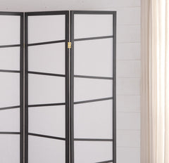 3-Panel Screen Room Divider, Black