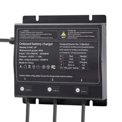 3-Bank 10A 12V Smart Marine Battery Charger Onboard IP68 Waterproof Boat RV