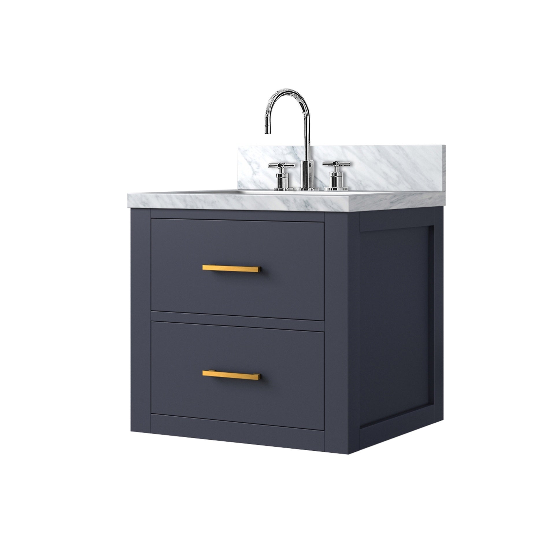 Blue Single Bath Vanity 20 in. W x 18 in. D, Acrylic Top, and Faucet Set