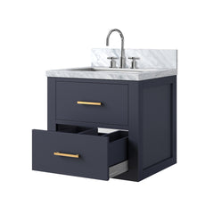 Blue Single Bath Vanity 20 in. W x 18 in. D, Acrylic Top, and Faucet Set