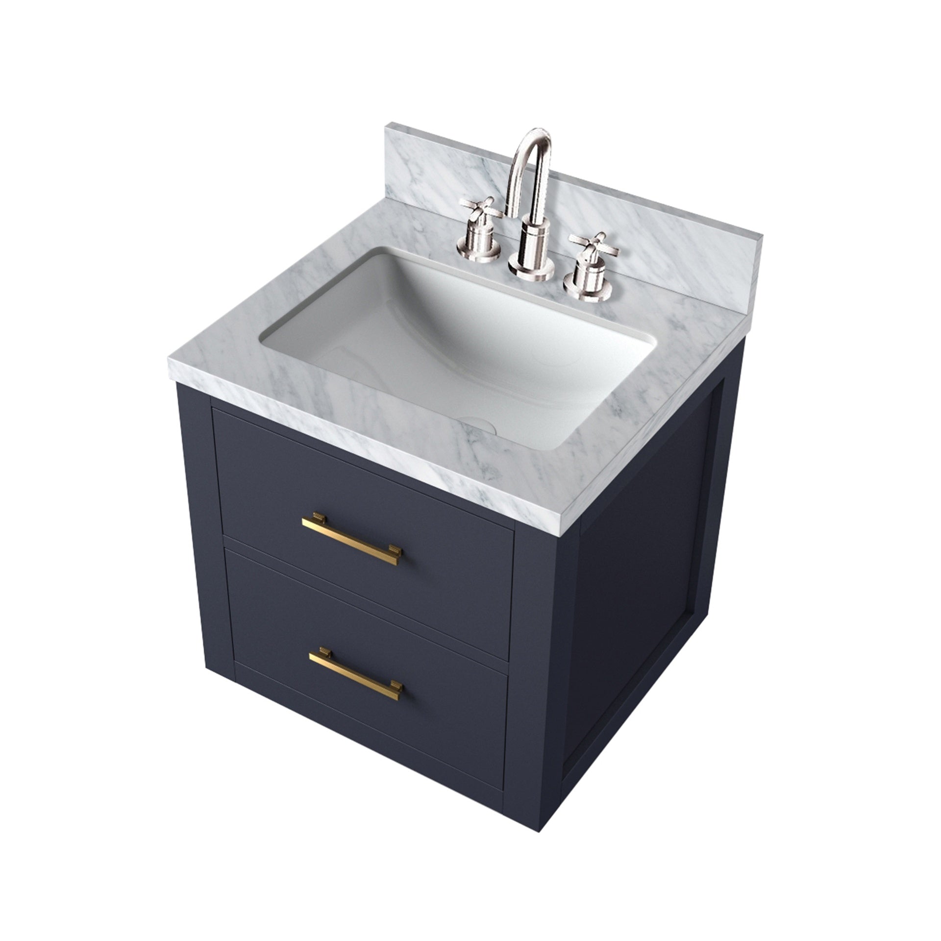 Blue Single Bath Vanity 20 in. W x 18 in. D, Acrylic Top, and Faucet Set