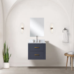 Blue Single Bath Vanity 20 in. W x 18 in. D, Acrylic Top, and Faucet Set