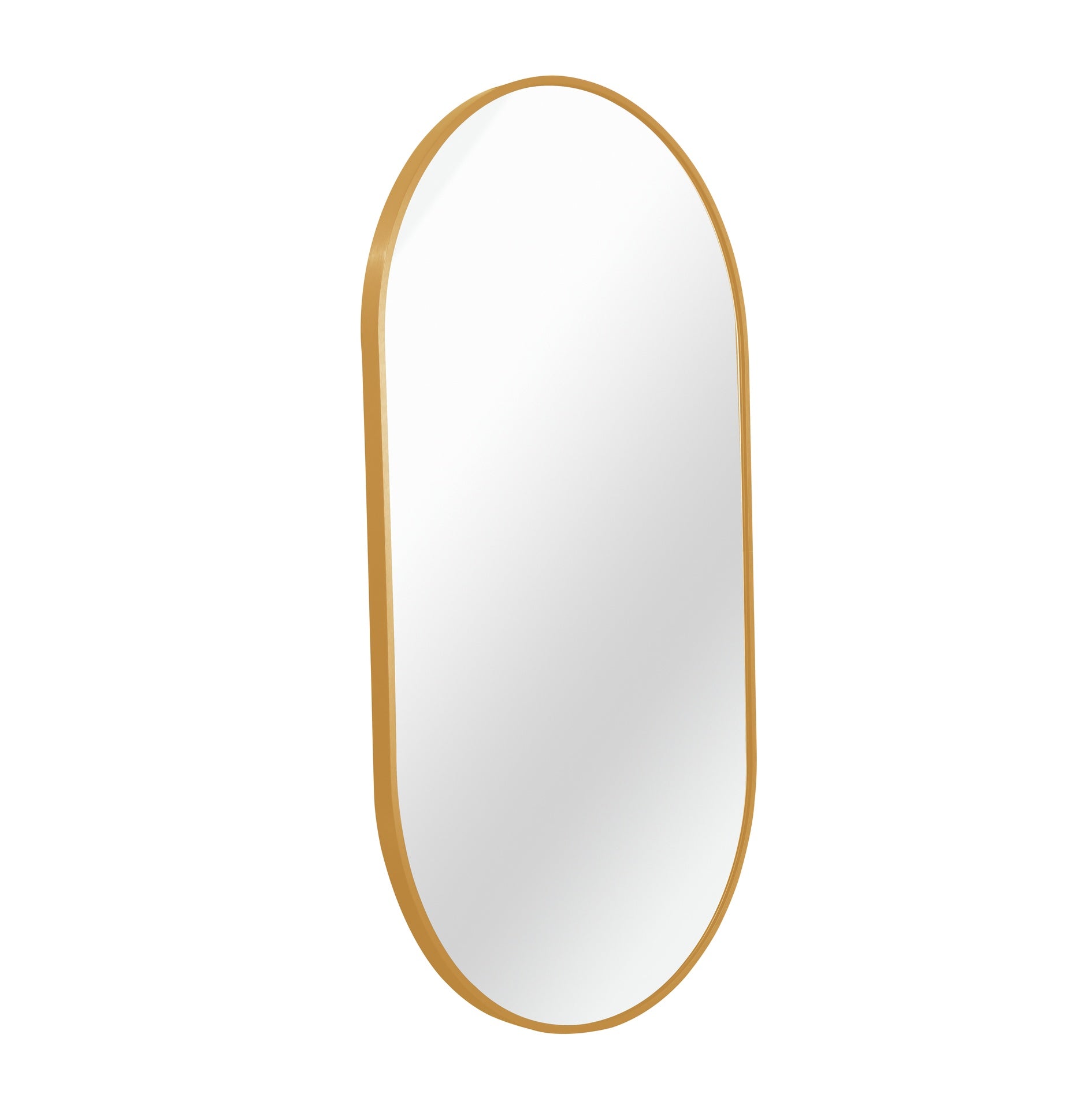 Gold 20 x 33 Inch Metal Oval  Mirror