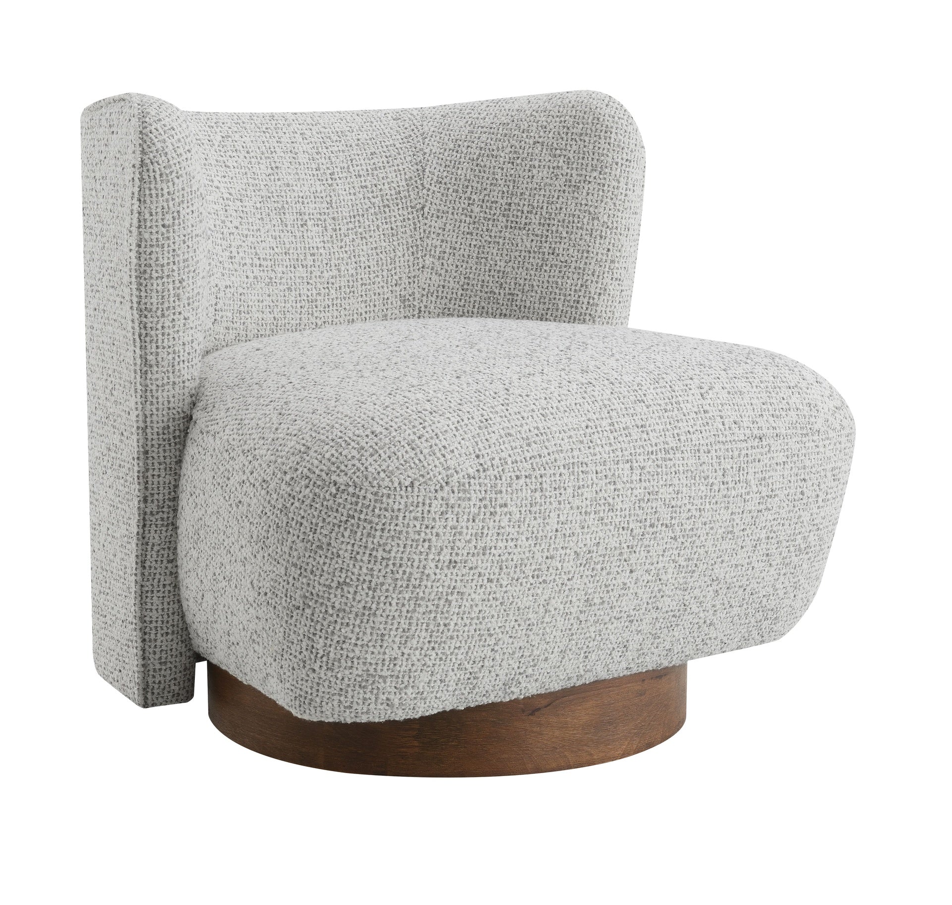 Lisa  Gray Tweed Accent Chair