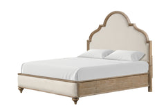 Gorgeous Classic Rustic Oak 1pc Queen Size Bed Solid wood Unique Legs Bedroom Furniture Traditional Look Upholstered Bedframe