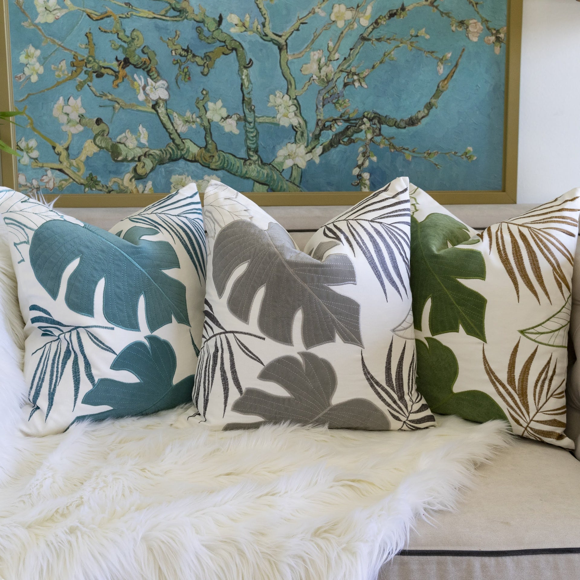 Autumn Vibes Leaf Accent Pillow