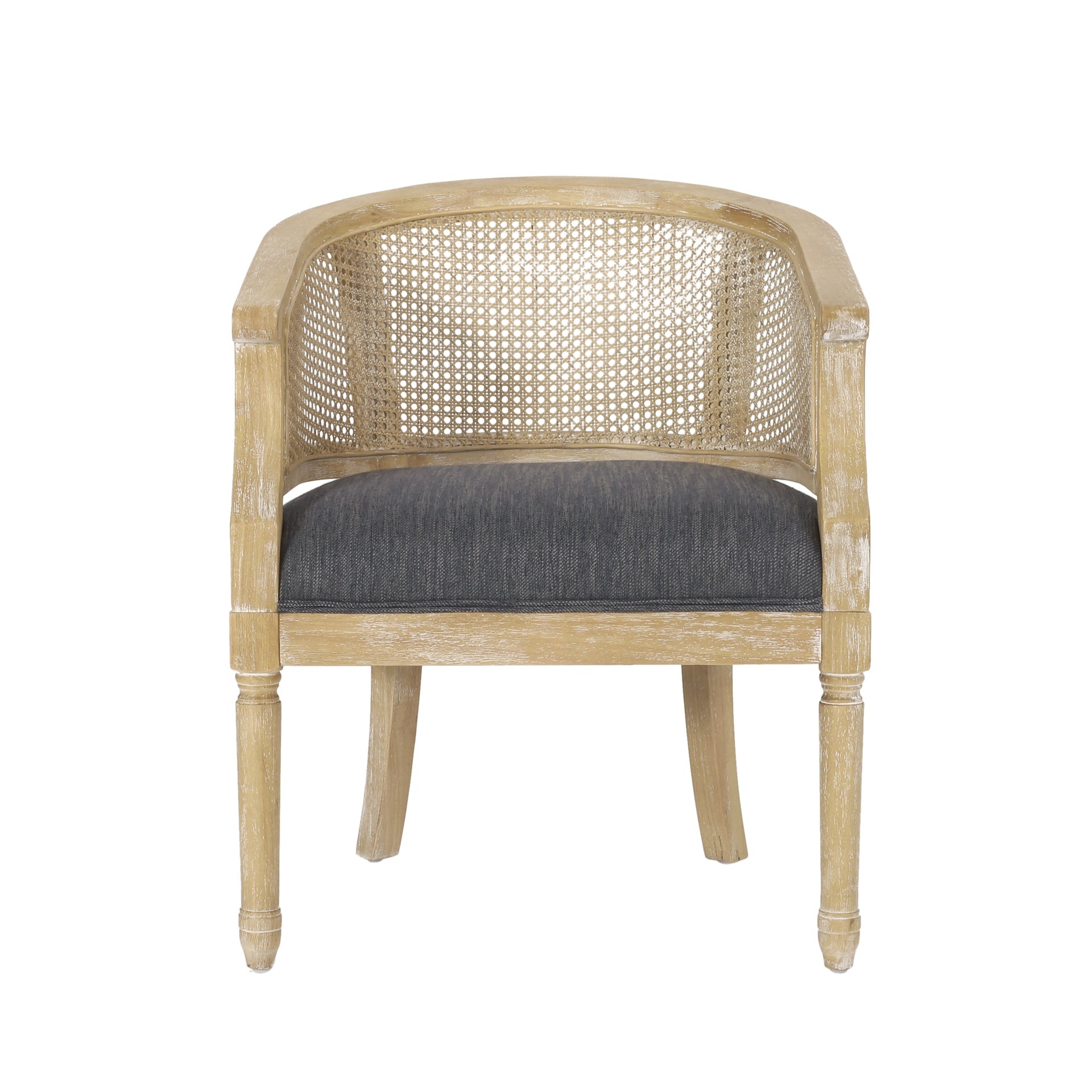 Accent Chair Rubber Wood Charcoal