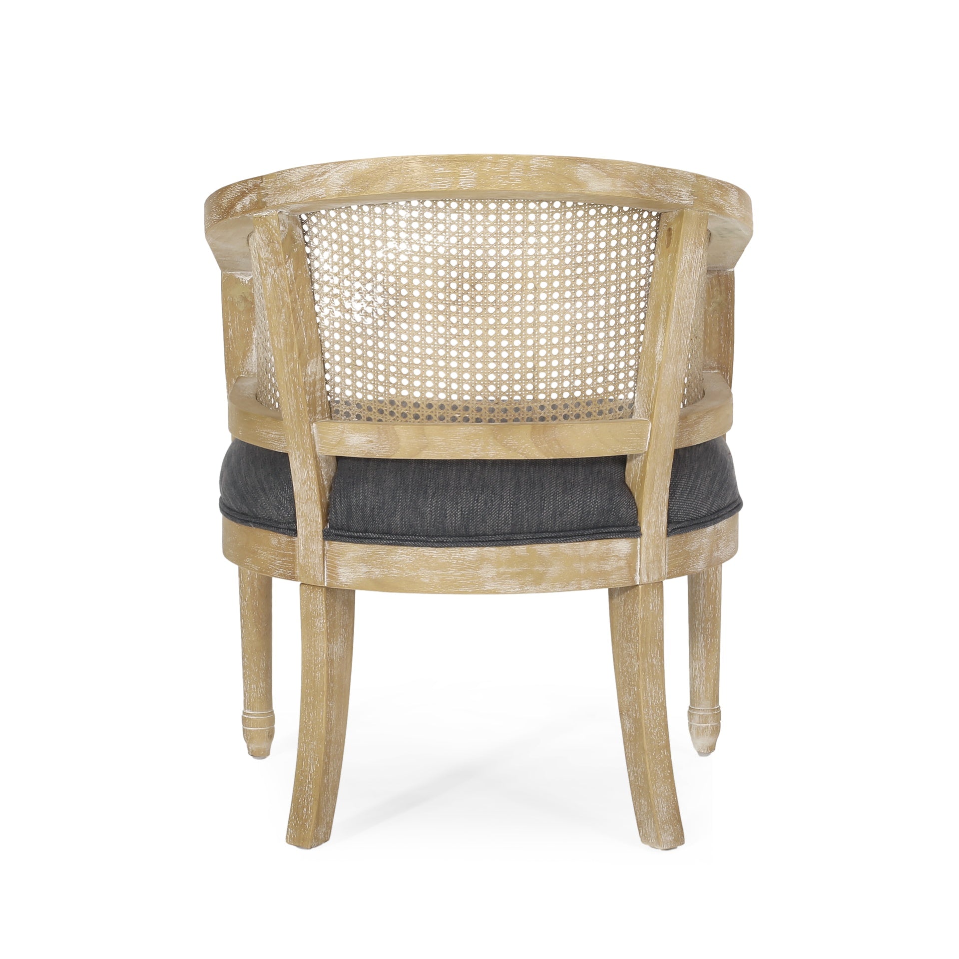 Accent Chair Rubber Wood Charcoal