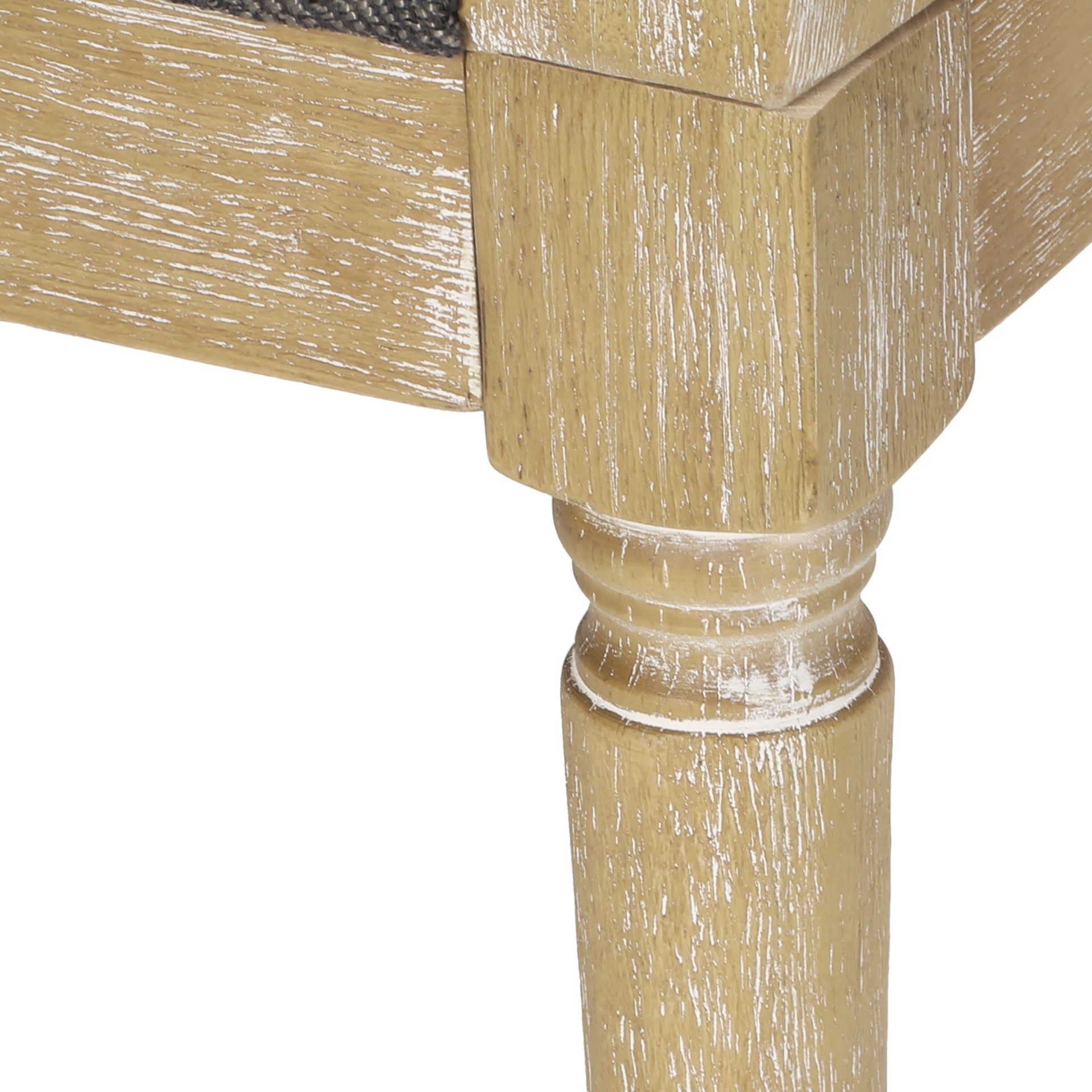 Accent Chair Rubber Wood Charcoal