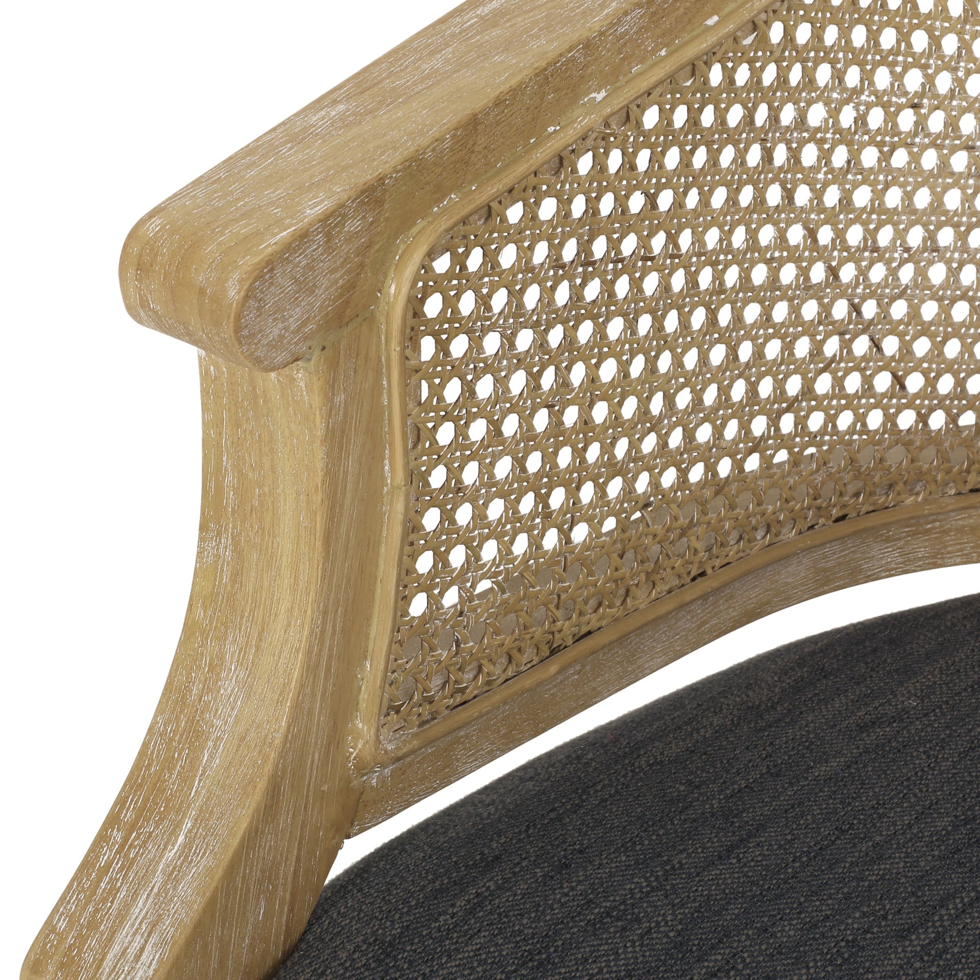 Accent Chair Rubber Wood Charcoal