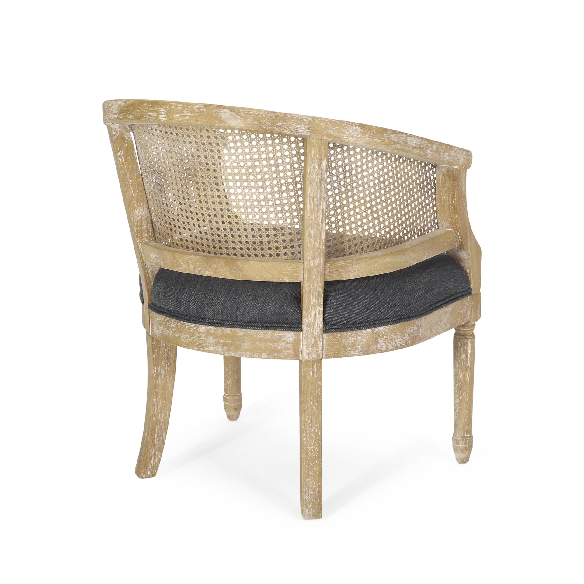 Accent Chair Rubber Wood Charcoal