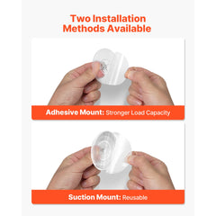 Suction Cup Hooks for Shower No Drill Stainless Steel 2-Pack Towel Hooks