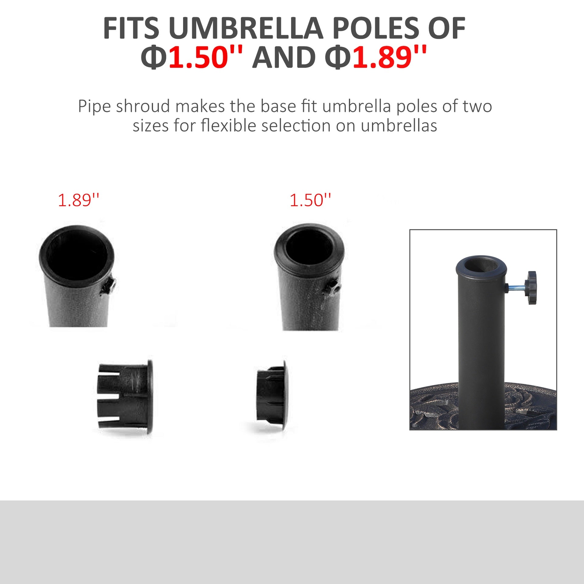 Round Resin Umbrella Base Stand Market Parasol Holder