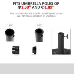 Round Resin Umbrella Base Stand Market Parasol Holder