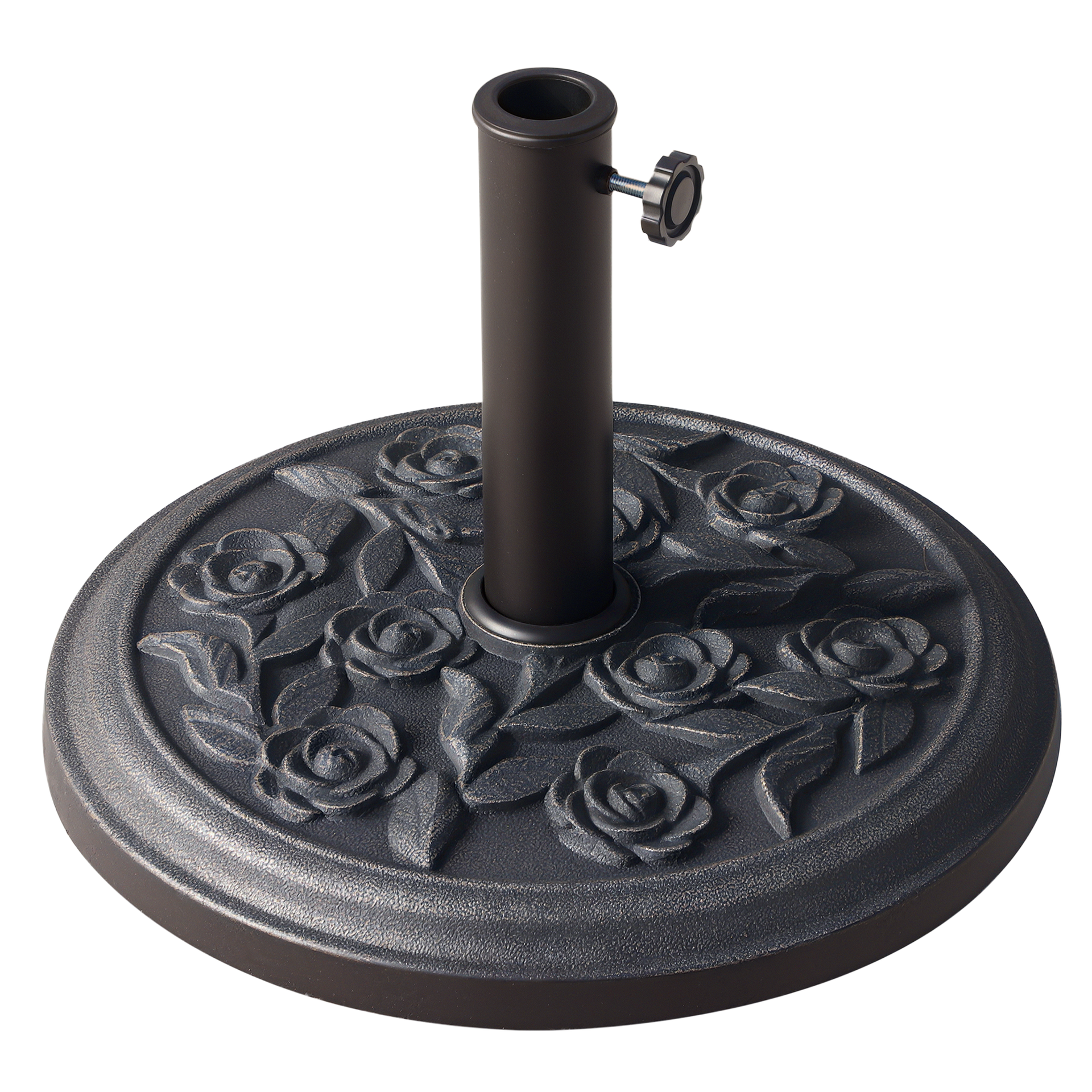 Round Resin Umbrella Base Stand Market Parasol Holder