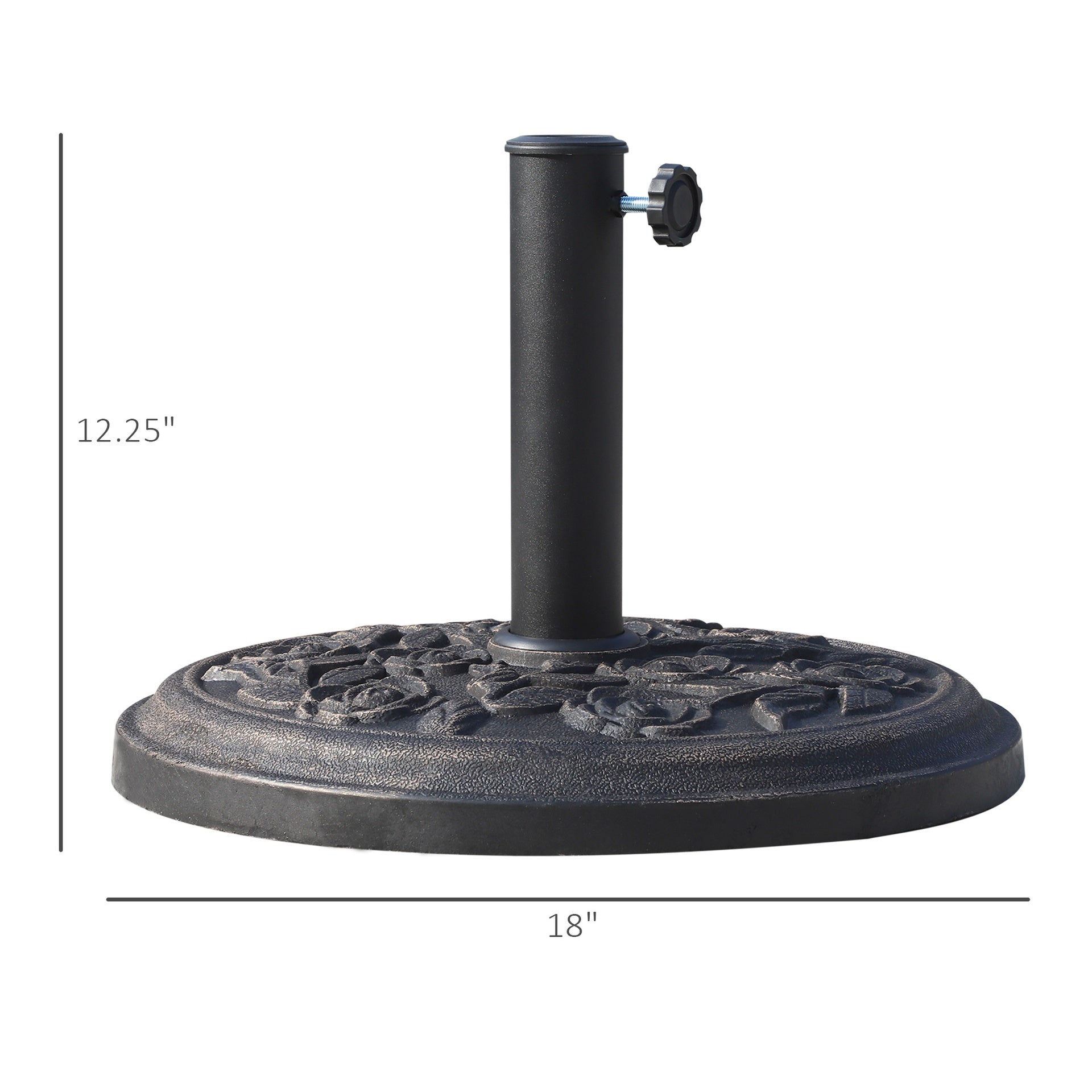 Round Resin Umbrella Base Stand Market Parasol Holder