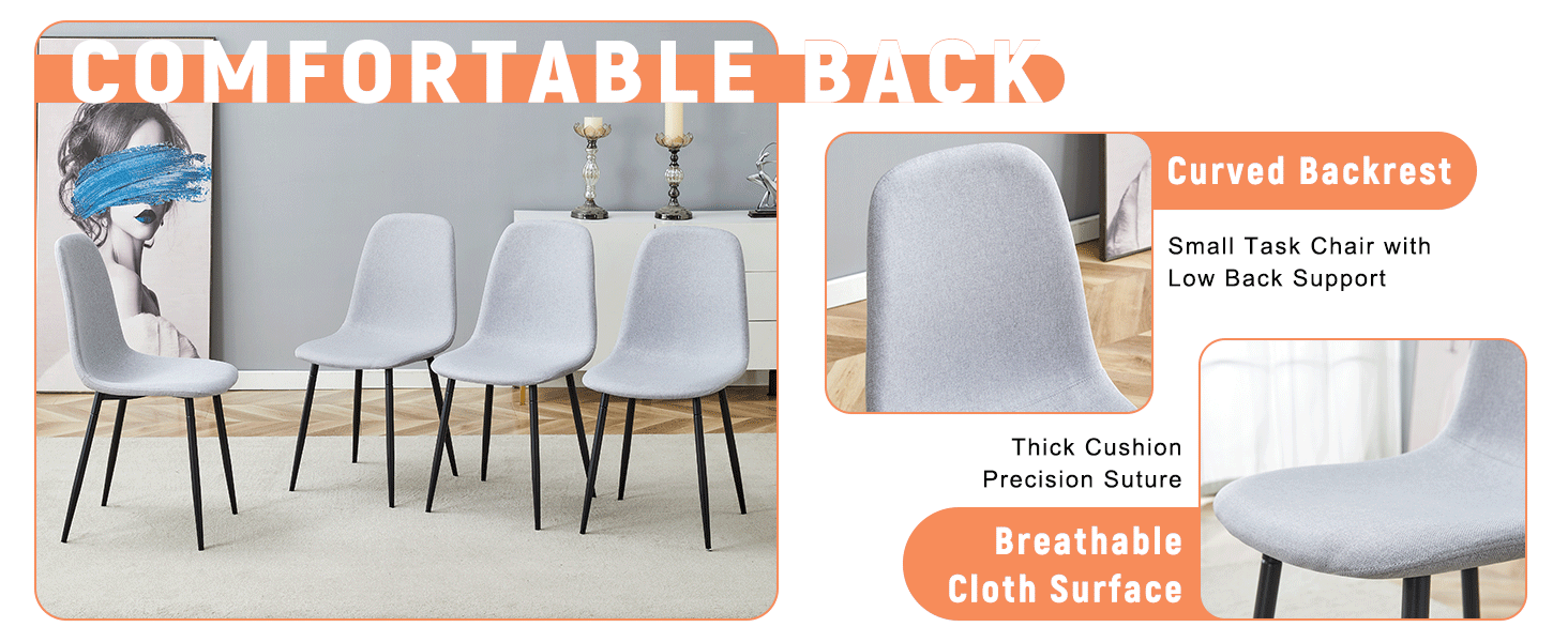 Table and chair set.71*35.4 inch White And Black Spliced Dining Table With Storage Function In The Middle Of The Table Legs.Paired With 6 Light Gray Linen Fabric Chairs.