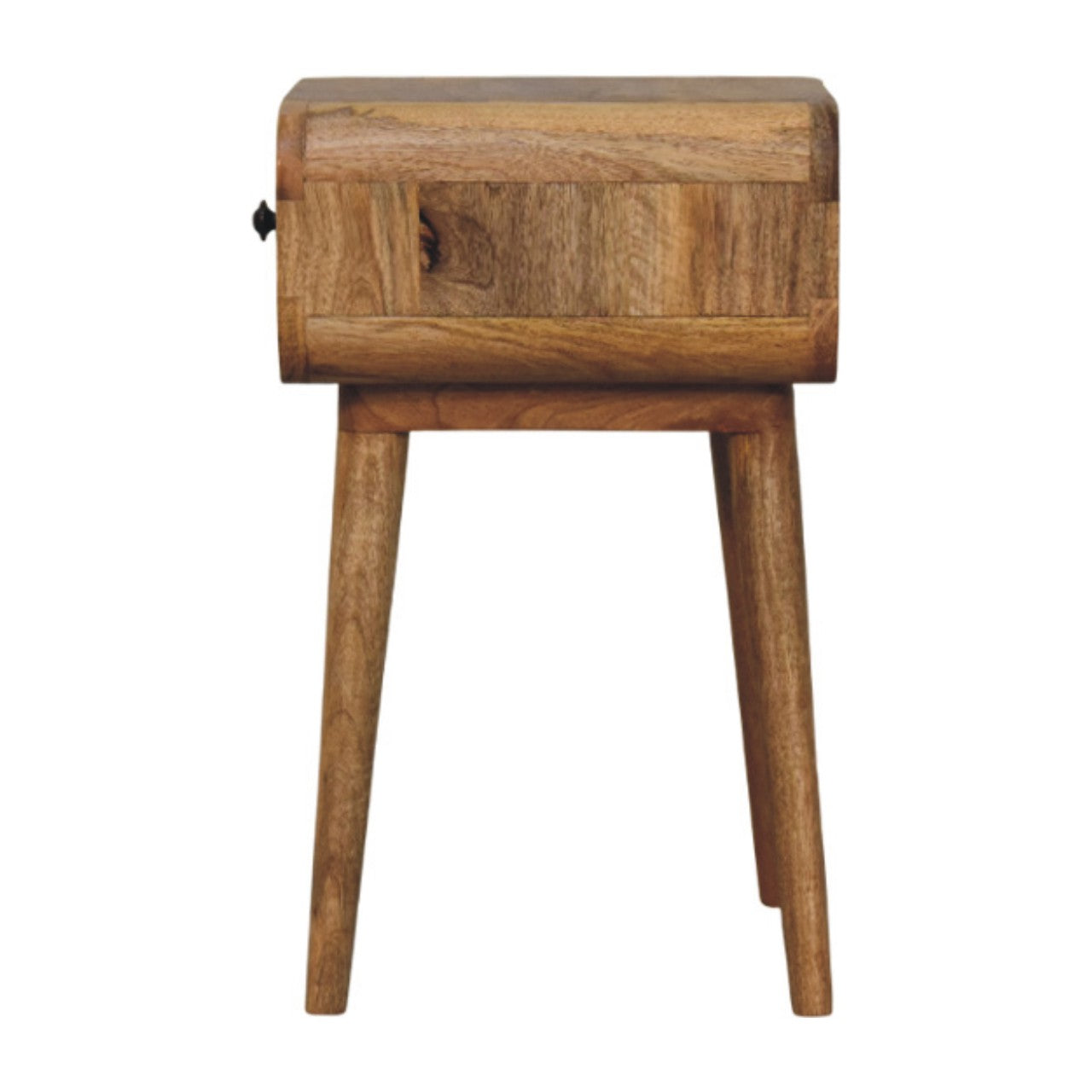 Avora Mini Oak-ish Nightstand with 1-Drawer, Nordic Legs, Light Brown