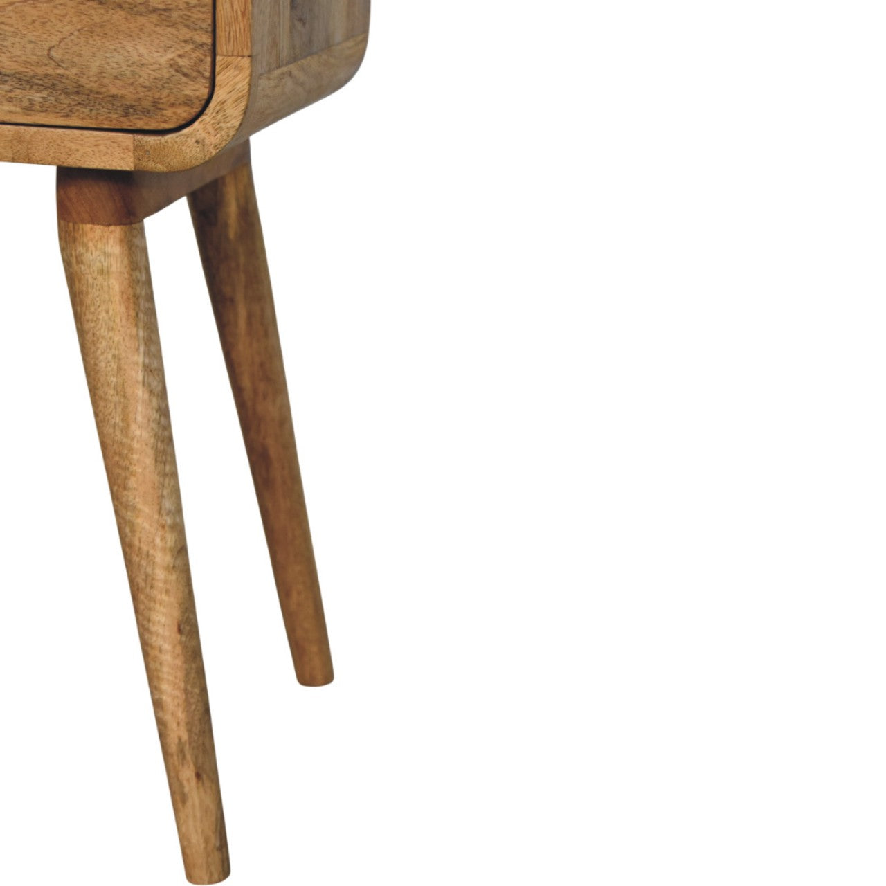 Avora Mini Oak-ish Nightstand with 1-Drawer, Nordic Legs, Light Brown