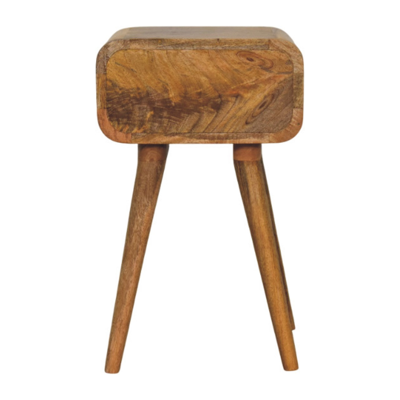 Avora Mini Oak-ish Nightstand with 1-Drawer, Nordic Legs, Light Brown