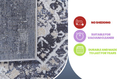 PAYAS Collection 6X9 Grey / Blue / Traditional Area Rug