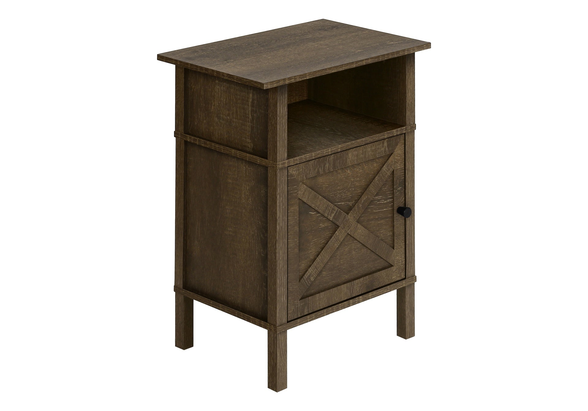 Accent Table, Side Table, End, Living Room, Small, Storage, Dark Oak Laminate, Transitional