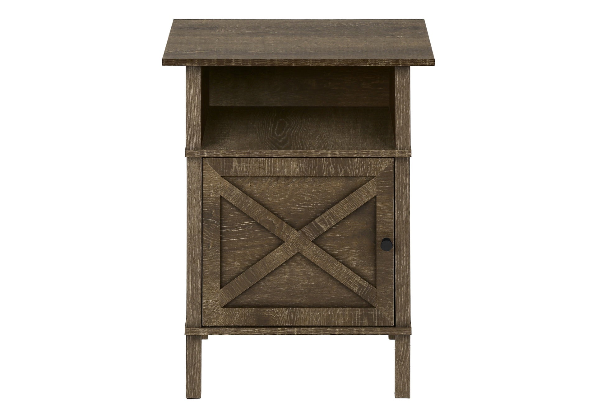 Accent Table, Side Table, End, Living Room, Small, Storage, Dark Oak Laminate, Transitional
