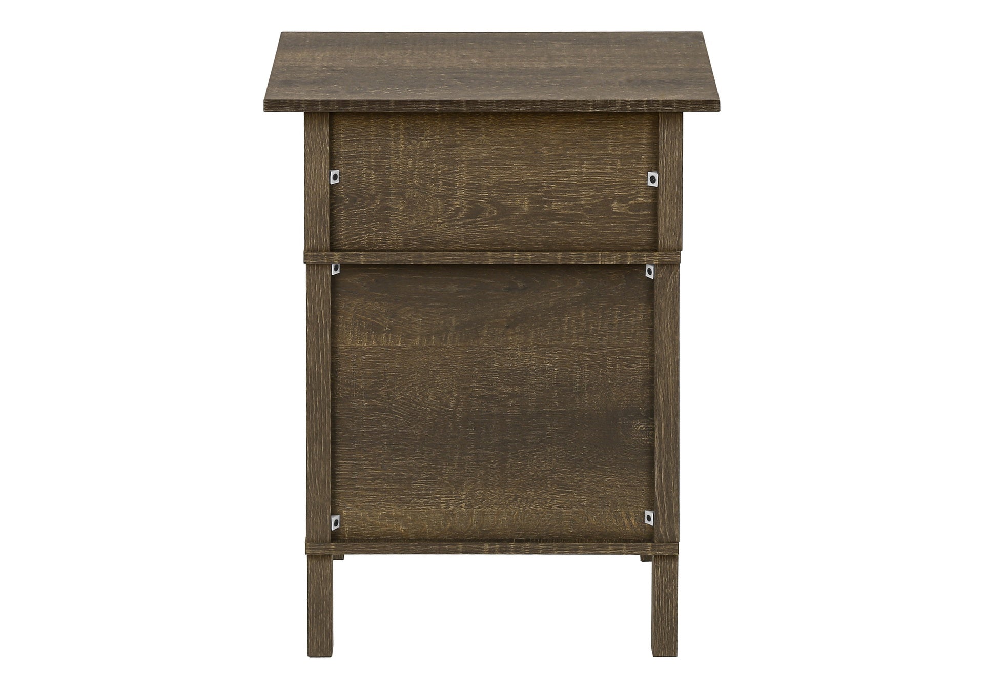 Accent Table, Side Table, End, Living Room, Small, Storage, Dark Oak Laminate, Transitional