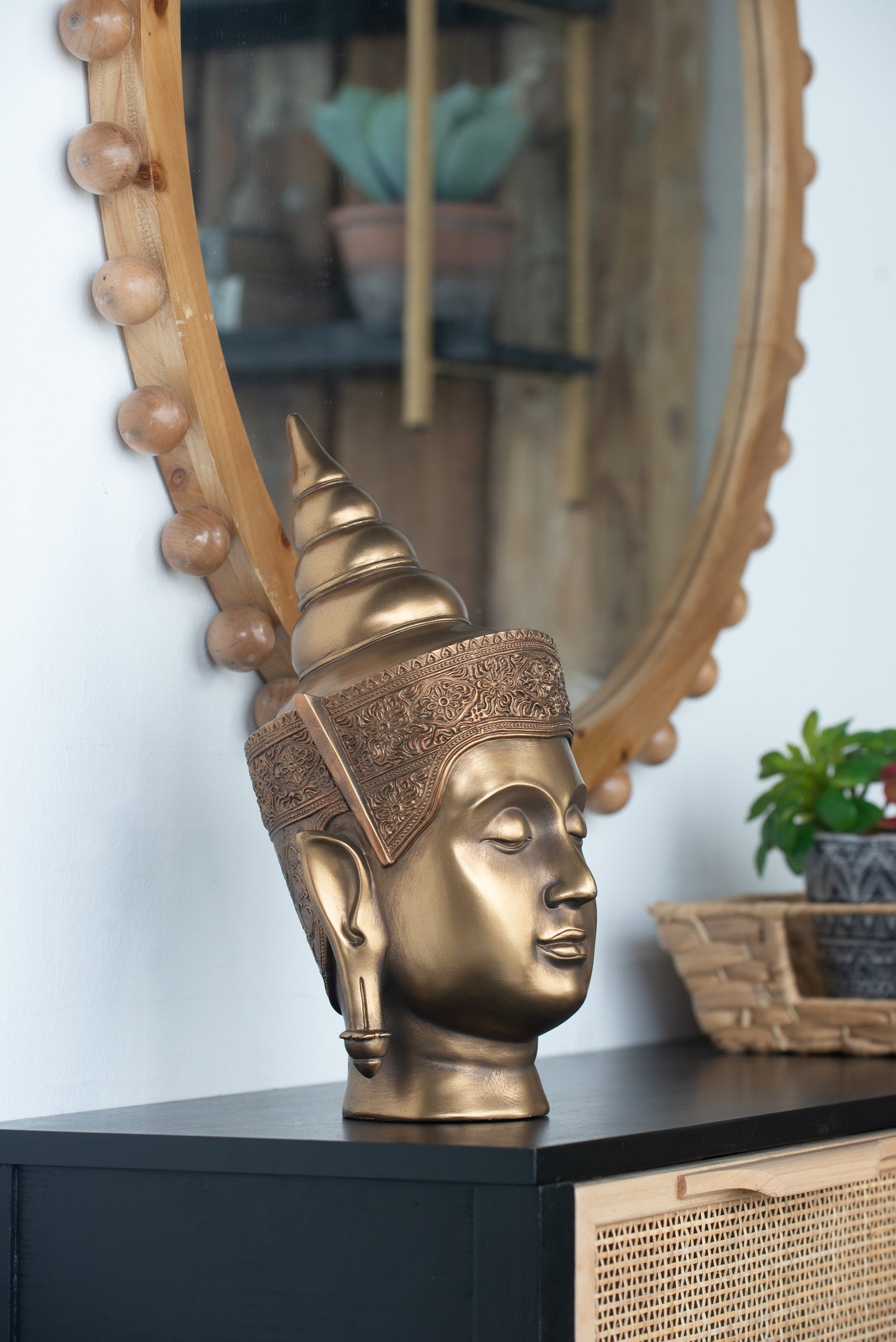 6.3x7.5x14.2" Buddha Statue Head