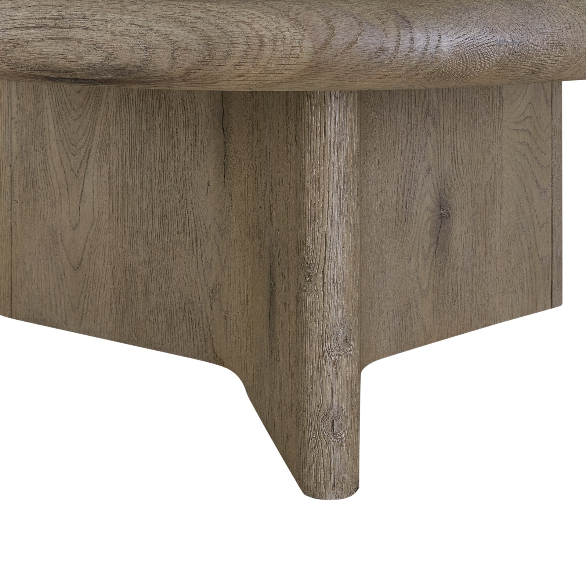Knotty English Oak Round Cocktail Table