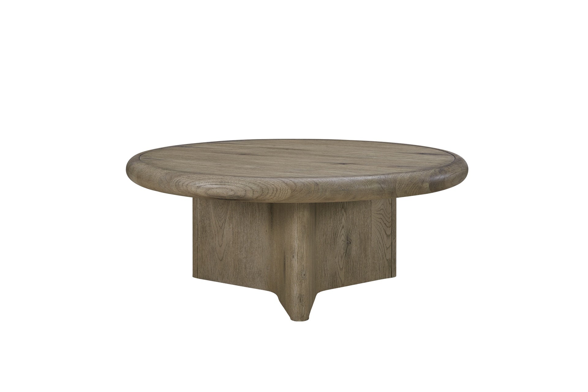 Knotty English Oak Round Cocktail Table