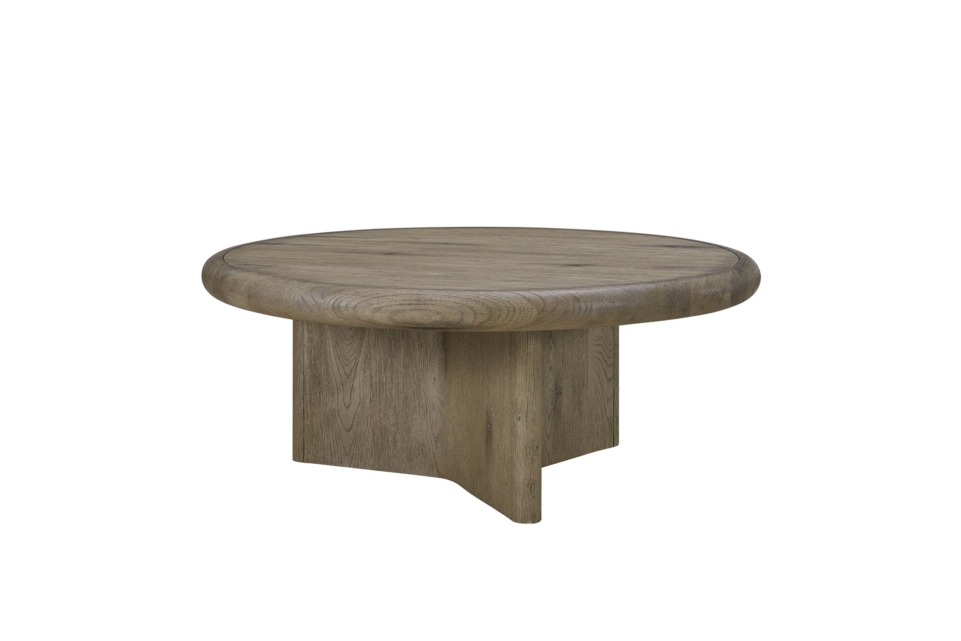 Knotty English Oak Round Cocktail Table