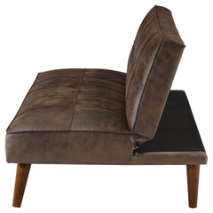 Ralston Dark Coffee Upholstered Convertible Sofa Bed