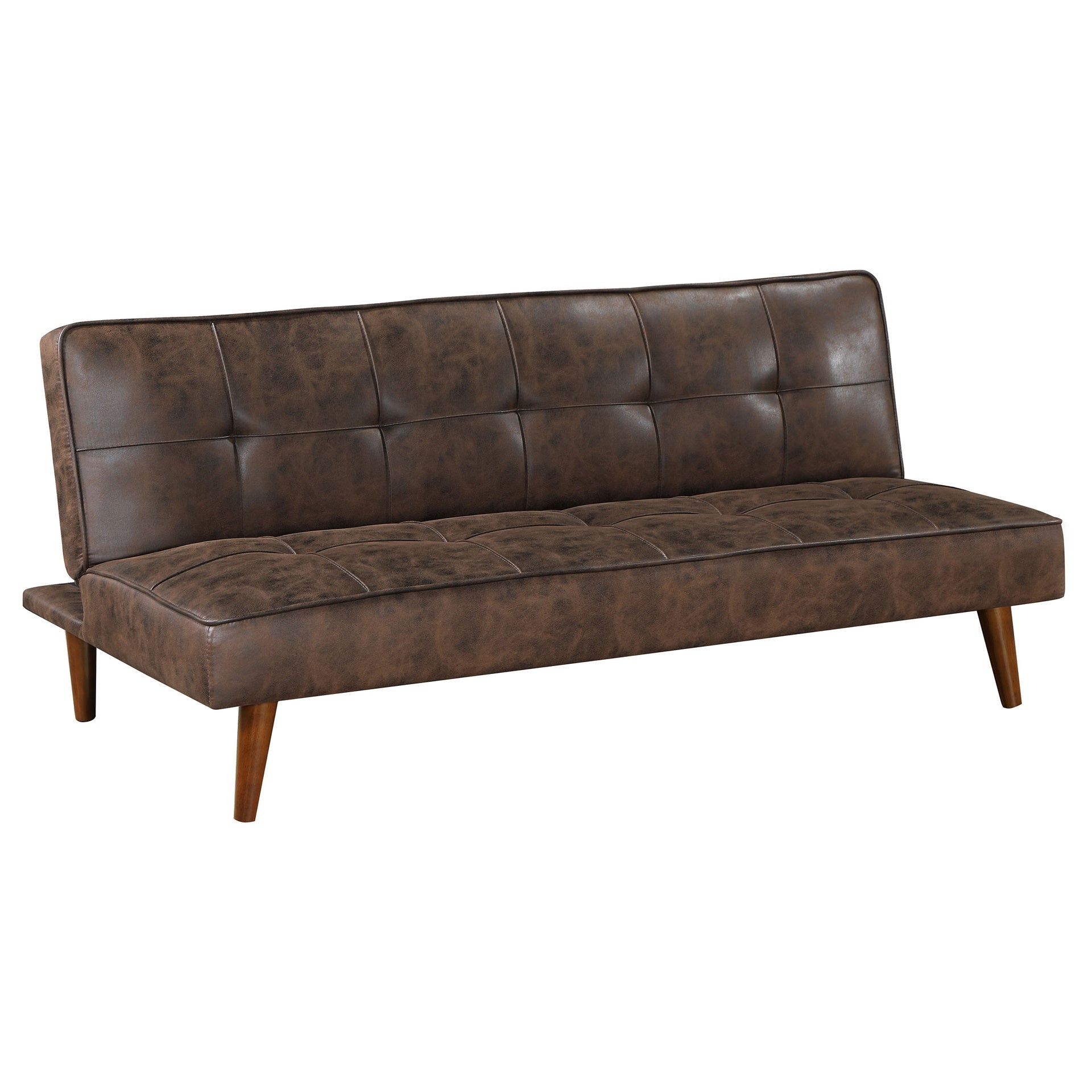 Ralston Dark Coffee Upholstered Convertible Sofa Bed
