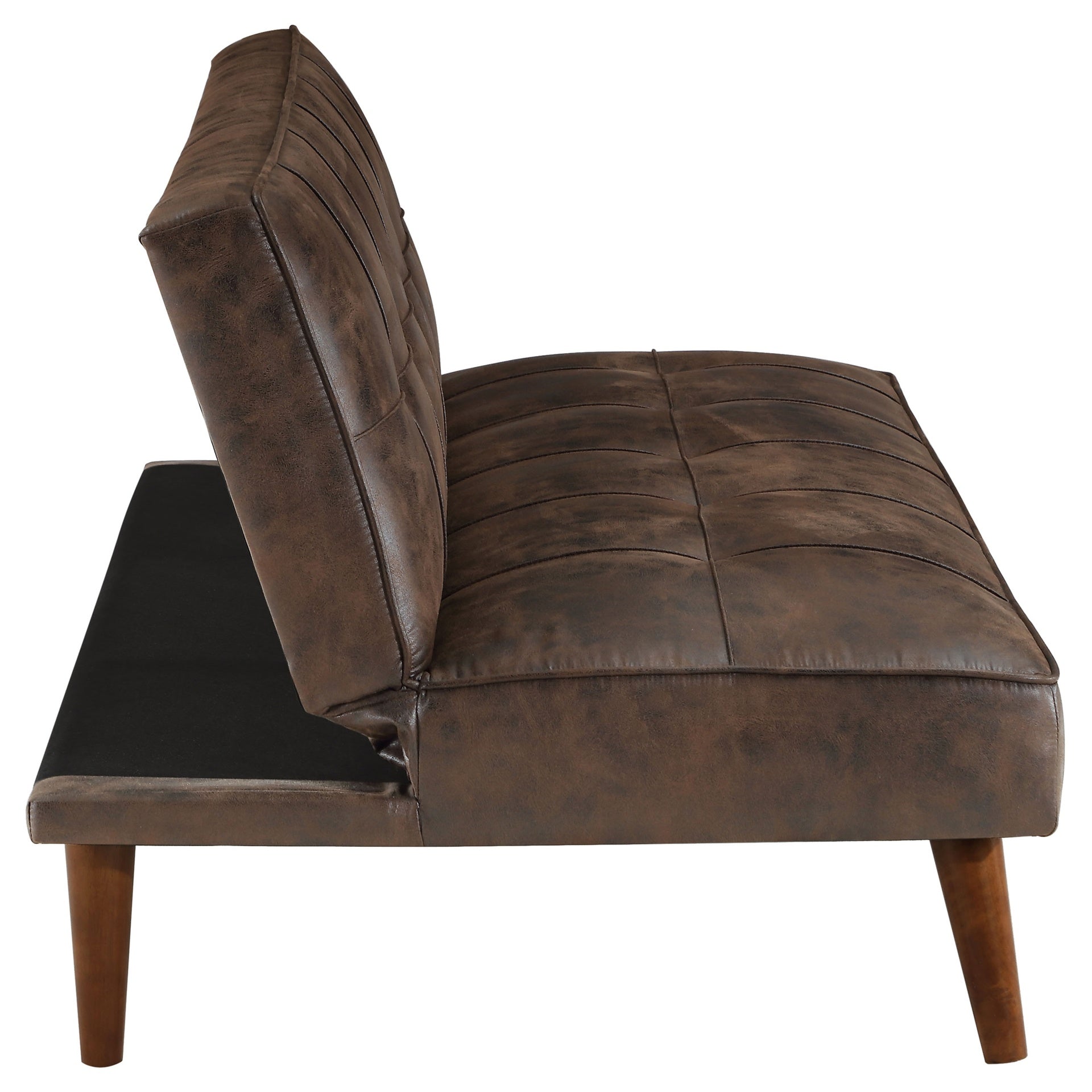 Ralston Dark Coffee Upholstered Convertible Sofa Bed
