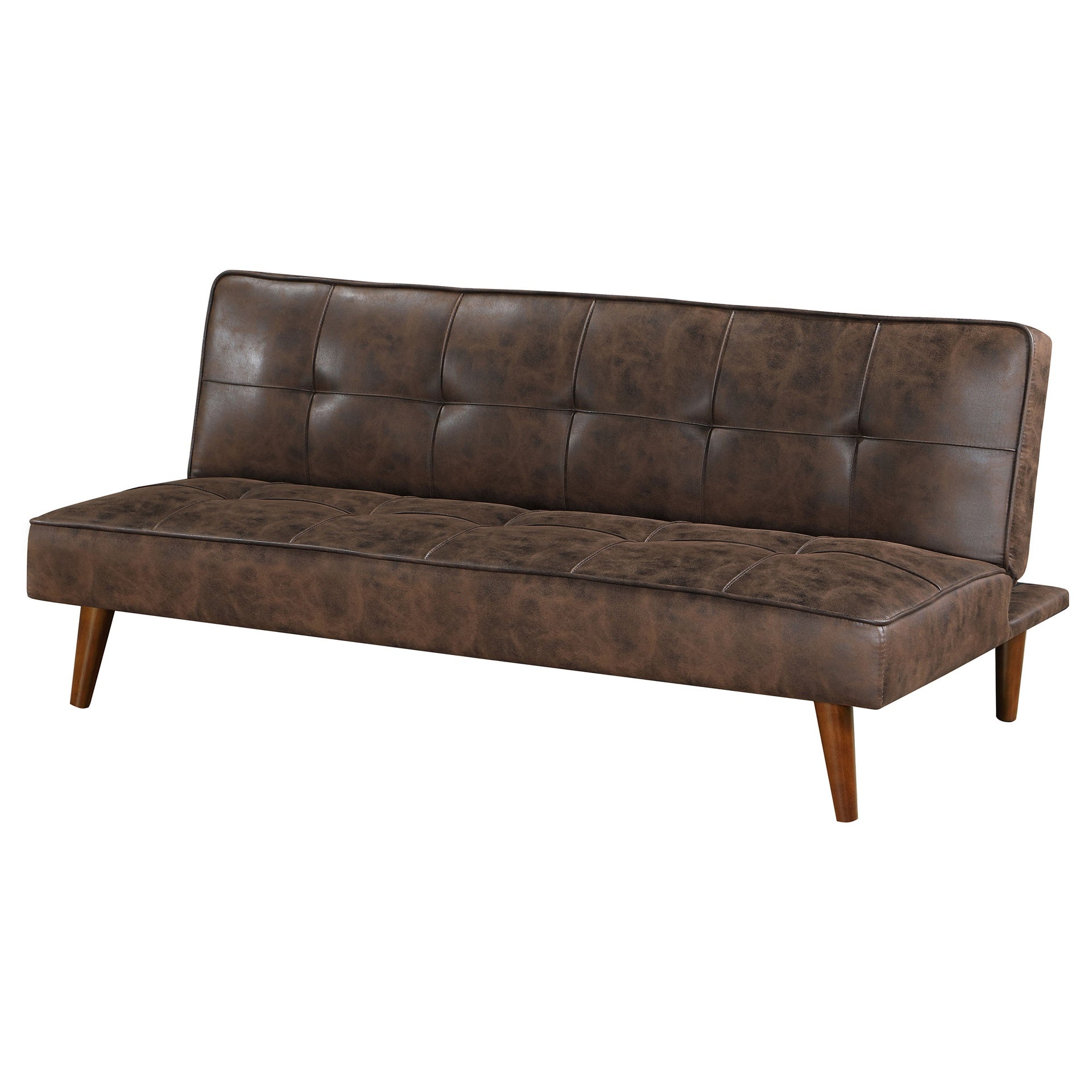 Ralston Dark Coffee Upholstered Convertible Sofa Bed