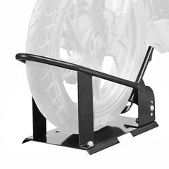 Motorcycle Wheel Chock, 1800 lbs Capacity Wheel Cradle Holder, Heavy-duty Steel Motorcycle Front Wheel Stand with 3 Adjustable Holes, For 15"-21" Off-Road Motorcycles, Standard Motorcycles