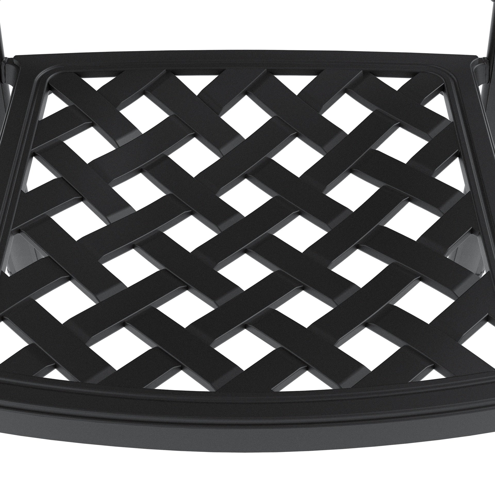 3-Piece Set Of Cast Aluminum Patio Furniture With Red Cushions